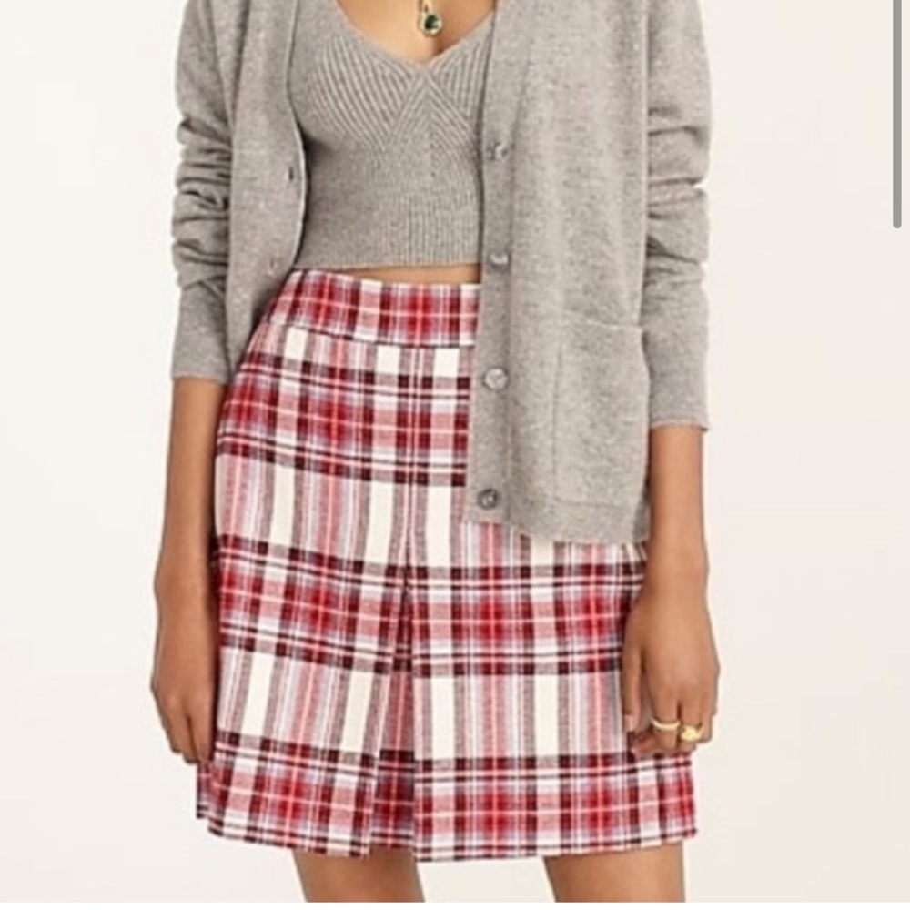 NEW J. Crew Plaid mini Skirt Size 4